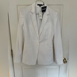 New Express Women’s Single-Button White Blazer size 8